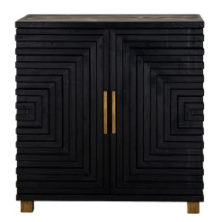 Lennox Black 2 Door Side Cupboard - image 3