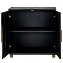 Lennox Black 2 Door Side Cupboard - image 4