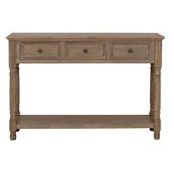Delphine Collection 3 Drawer Console With Shelf - image 4