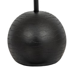 Black Cannon Floor Lamp With Hessian Shade - image 5