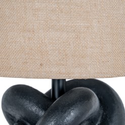 Black Knot Table Lamp With Hessian Shade - image 3