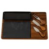 Acacia Cheese Board Set With Grey Bowl, Slate and Cutlery