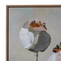 Poppy Heads Hand Painted Canvas in Frame - image 2