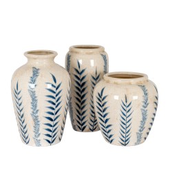 Large Blue Flora Tall Olpe Vase - image 4