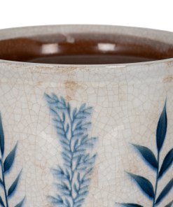 Small Blue Flora Planter Pot