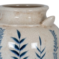 Blue Flora Amphora Vase