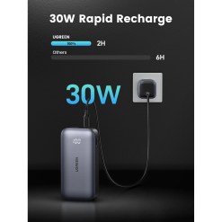 Ugreen 10000mAh Mini Powerbank Quick Charging 30W Grey