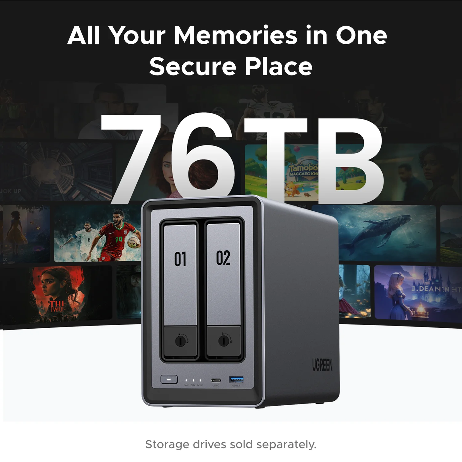 Ugreen NETWORK ATTACHED DXP2800 DISKLESS UK NAS Desktop Intel® N N100 8 GB DDR5 0 TB UGOS PRO - image 5