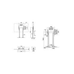 Multibrackets M Public Display Stand 180 Dual Pillar Floorbase Silver - image 6