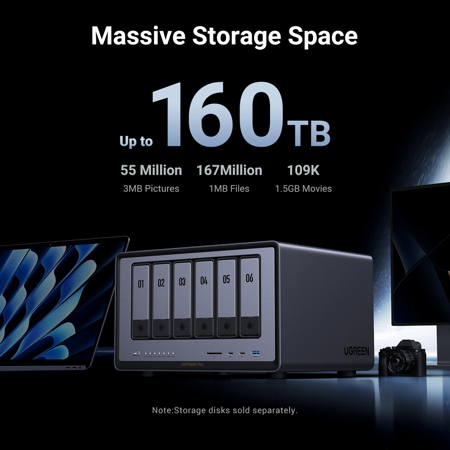 Ugreen NETWORK ATTACHED DXP6800PR DISKLESUK NAS Desktop Intel® Core™ i5 i5-1235U 8 GB DDR5 UGOS PRO - image 6