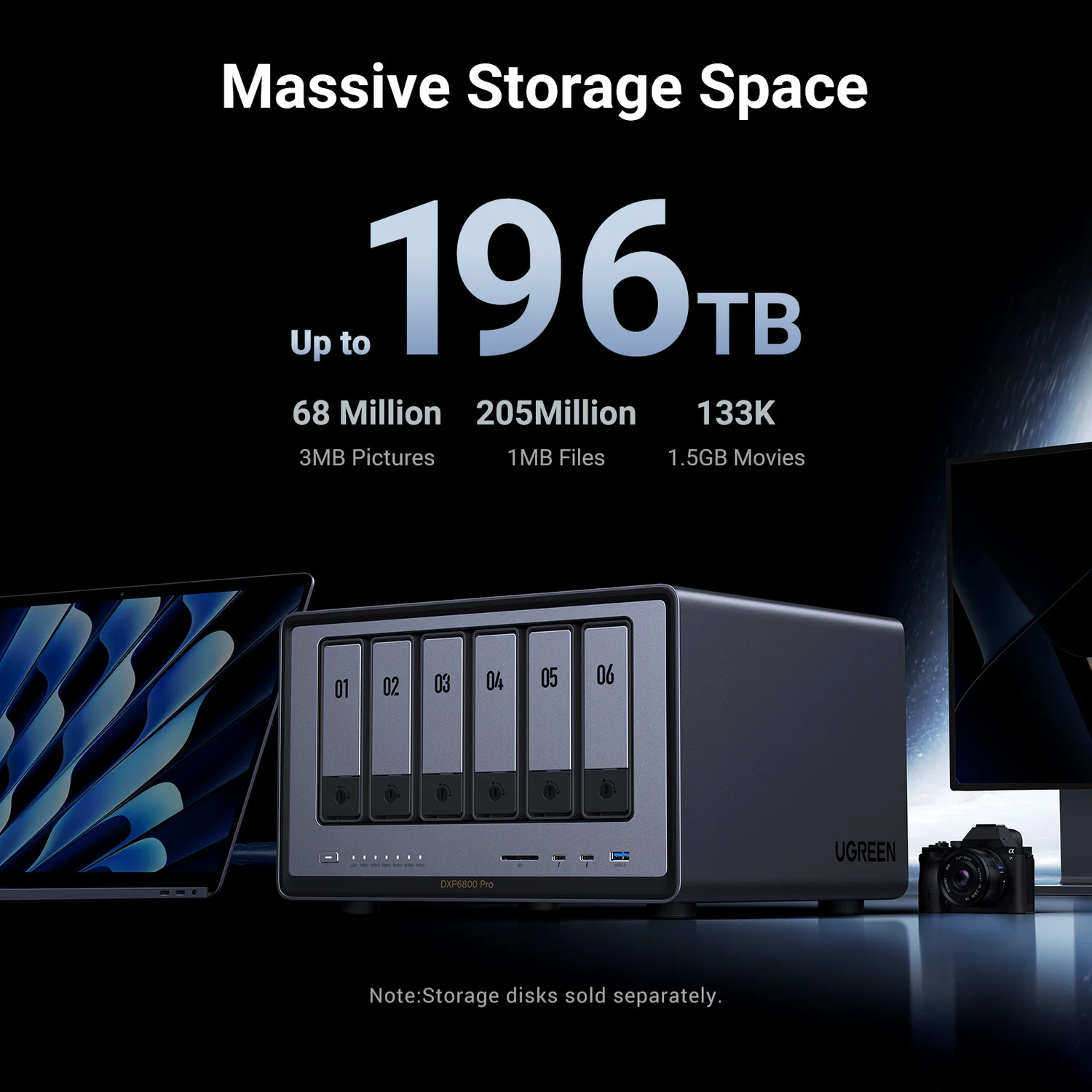 Ugreen NETWORK ATTACHED DXP6800PR DISKLESUK NAS Desktop Intel® Core™ i5 i5-1235U 8 GB DDR5 UGOS PRO - image 7