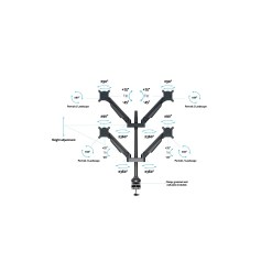 Multibrackets M VESA Gas Lift Arm Quad Black HD - image 7