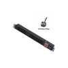 Lindy 1U 10 Way IEC Sockets, Horizontal PDU with UK Mains Plug