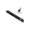 Lindy 1U 8 Way IEC Sockets, Horizontal PDU with 3m IEC Mains Cable