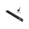 Lindy 1U 10 Way IEC Sockets, Horizontal PDU with IEC Mains Cable