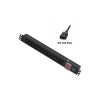 Lindy 1U 12 Way IEC Sockets, Horizontal PDU with IEC Mains Cable