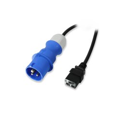 Lindy 3m IEC C19 Power Lead, 16A Commando Plug, Black