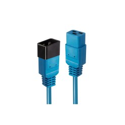 Lindy 3m IEC C19 to C20 Extension Cable, Blue