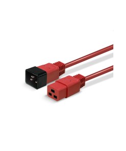 Lindy 2m IEC C19 to C20 Extension, red