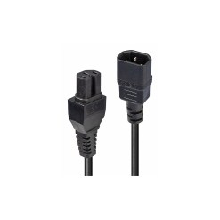 Lindy 2m IEC C14 to IEC C15 'Hot Condition' Power Cable, Black