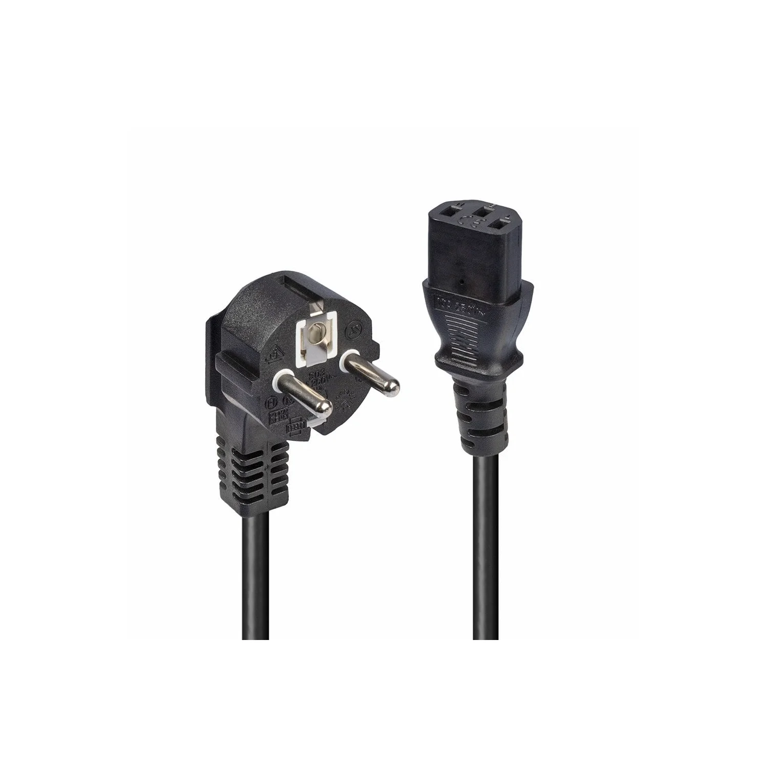 Lindy 3m Schuko 2 Pin Plug to IEC C13 Power Cable, Black