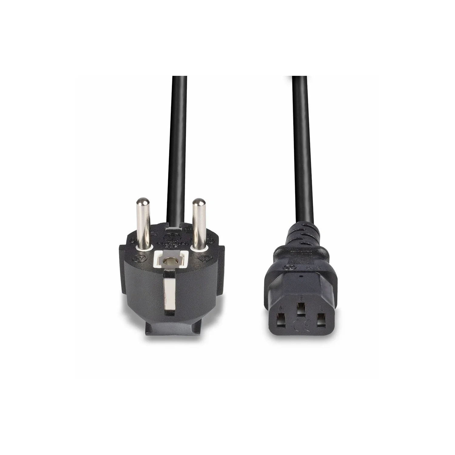 Lindy 3m Schuko 2 Pin Plug to IEC C13 Power Cable, Black - image 3