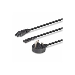 Lindy 2.5m UK 3 Pin Plug to IEC C5 & IEC C7 Splitter Extension Cable, Black - image 5