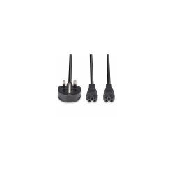 Lindy 2.5m UK 3 Pin Plug To IEC 2 x C5 Splitter Extension Cable, Black - image 9