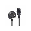 Lindy 15m UK 3 Pin Plug to IEC C13 mains power Cable, Black