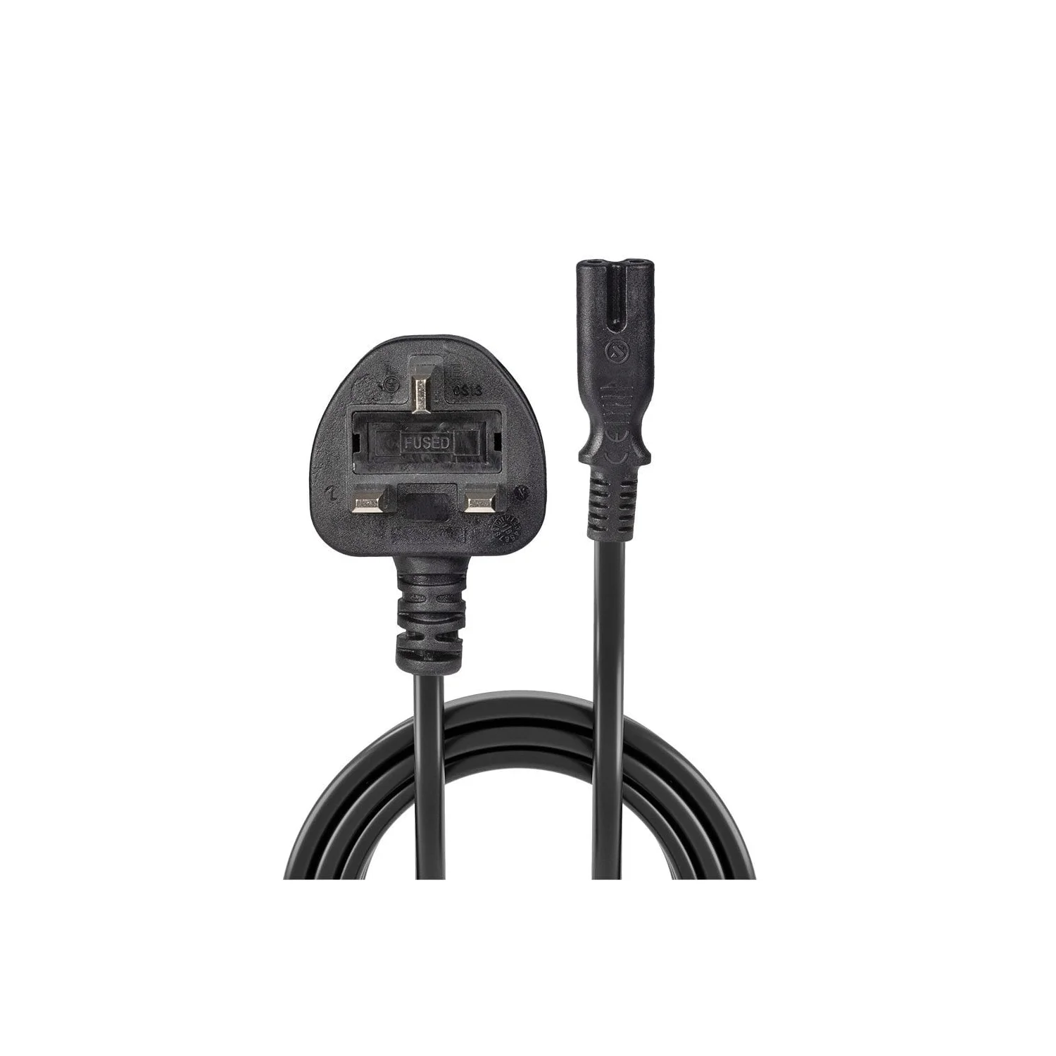 Lindy 3m UK 3 Pin Plug To IEC C7 Mains Power Cable, Black - image 2