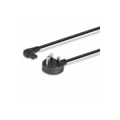 Lindy 0.5m UK 3 Pin Plug to Right Angled IEC C7 mains power Cable, Black - image 5