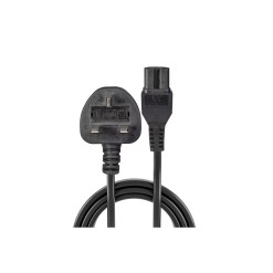 Lindy 2m Mains UK 3 Pin Plug to Hot Conditioned IEC C15 Power Cable  Kettle Lead