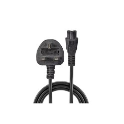 Lindy 1m UK 3 Pin to C5 Mains Cable, lead free - image 2