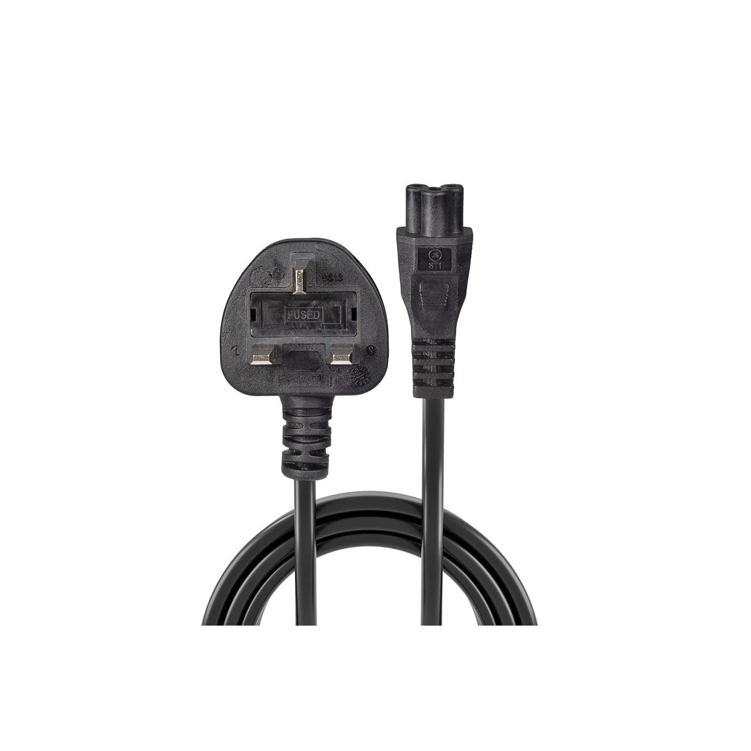 Lindy 3m UK 3 Pin to C5 Mains Cable, lead free - image 2