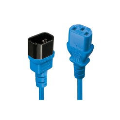 Lindy 1m IEC C13 Extension Cable, Blue
