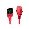 Lindy 1m IEC Extension Cable, Red
