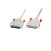 Lindy 2m Straight Through RS-232 Serial Cable, All Pins Connected, (25DM/25DF)