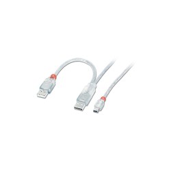 Lindy USB 2.0 Dual Power Cable, 1m