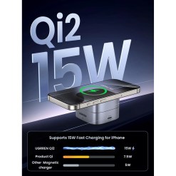 Ugreen 2-in-1 Qi2 Magnetic Foldable Charging Station (No AC Adapter) - image 2