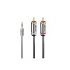 Lindy 0.5m 3.5mm to Phono Audio Cable, Cromo Line