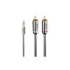 Lindy 1m 3.5mm to Phono Audio Cable, Cromo Line