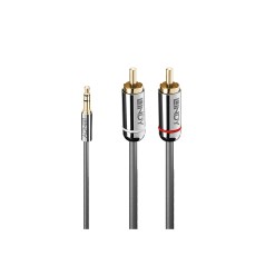 Lindy 2m 3.5mm to Phono Audio Cable, Cromo Line
