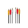 Lindy 10m Premium AV Cable 3xPhono Male to 3xPhono Male