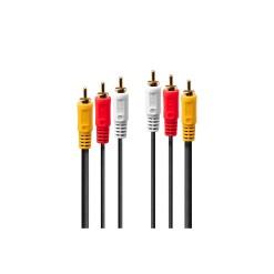 Lindy 10m Premium AV Cable 3xPhono Male to 3xPhono Male