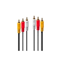 Lindy 15m Premium AV 3xPhono to 3xPhono Cable