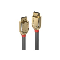 Lindy 0.5m DisplayPort 1.4 Cable, Gold Line