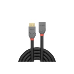 Lindy 3m DisplayPort 1.4 Extension Cable, Anthra Line - image 2