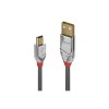 Lindy 7.5m USB 2.0 Type A to Mini-B Cable, Cromo Line