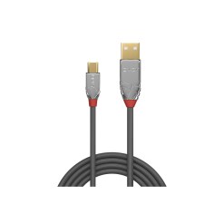 Lindy 2m USB 2.0 Type A to Micro-B Cable, Cromo Line - image 2