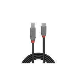Lindy 1m USB 3.2 Type C to B Cable, Anthra Line - image 2
